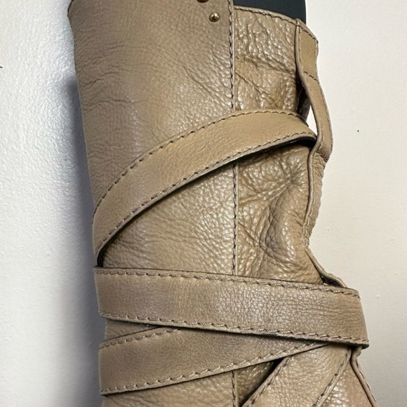 CLEARANCE! Tan Chloé Paddington Leather Heeled Buckle Boots Size 8 EUC - Picture 6 of 7